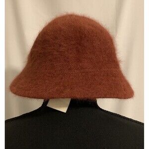David & Young DY Bell Angora Nylon Rust Color Bucket Hat Vintage 90’s One Size